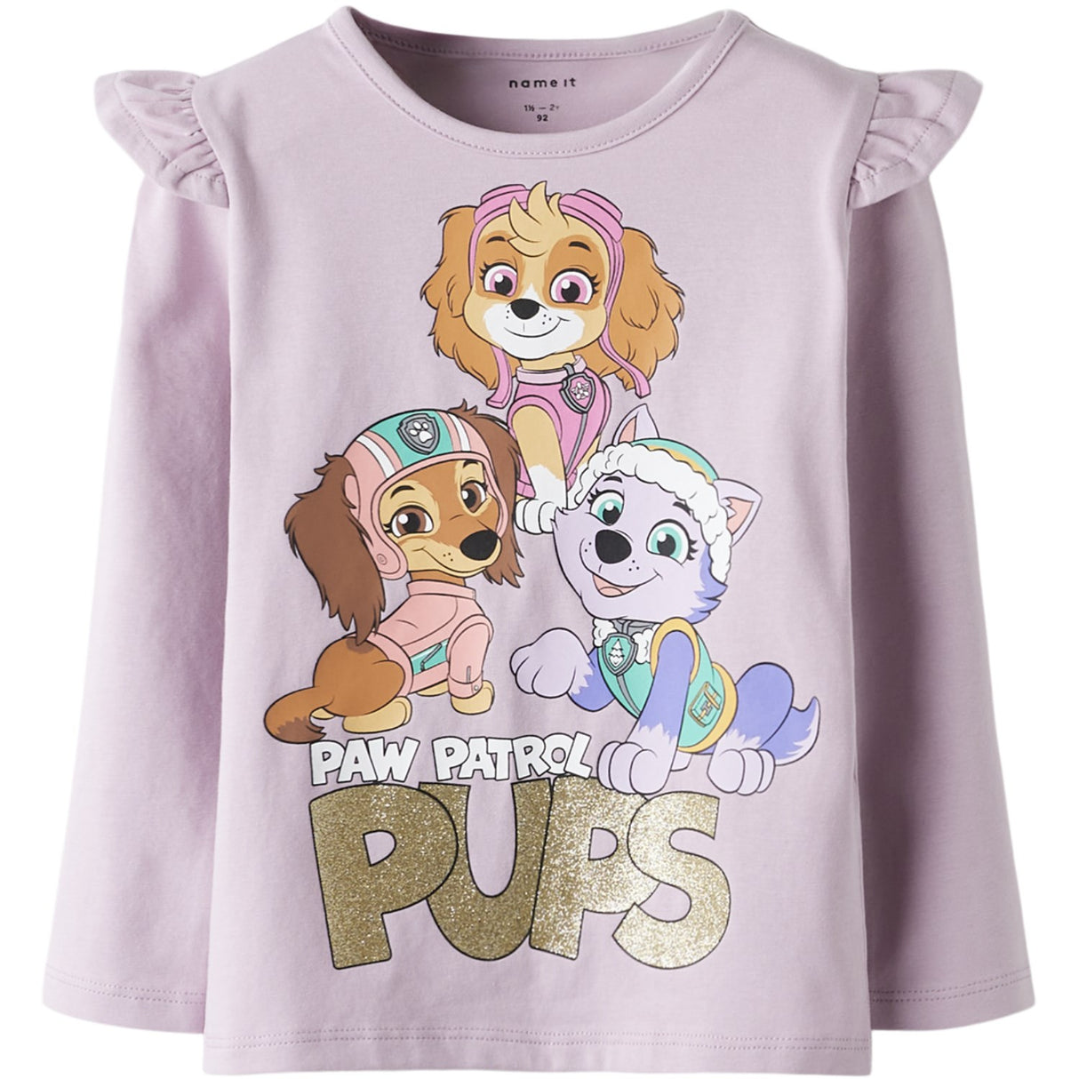 Name It Dawn Pink Nmfjaba Paw Ls Top Noos Cplg