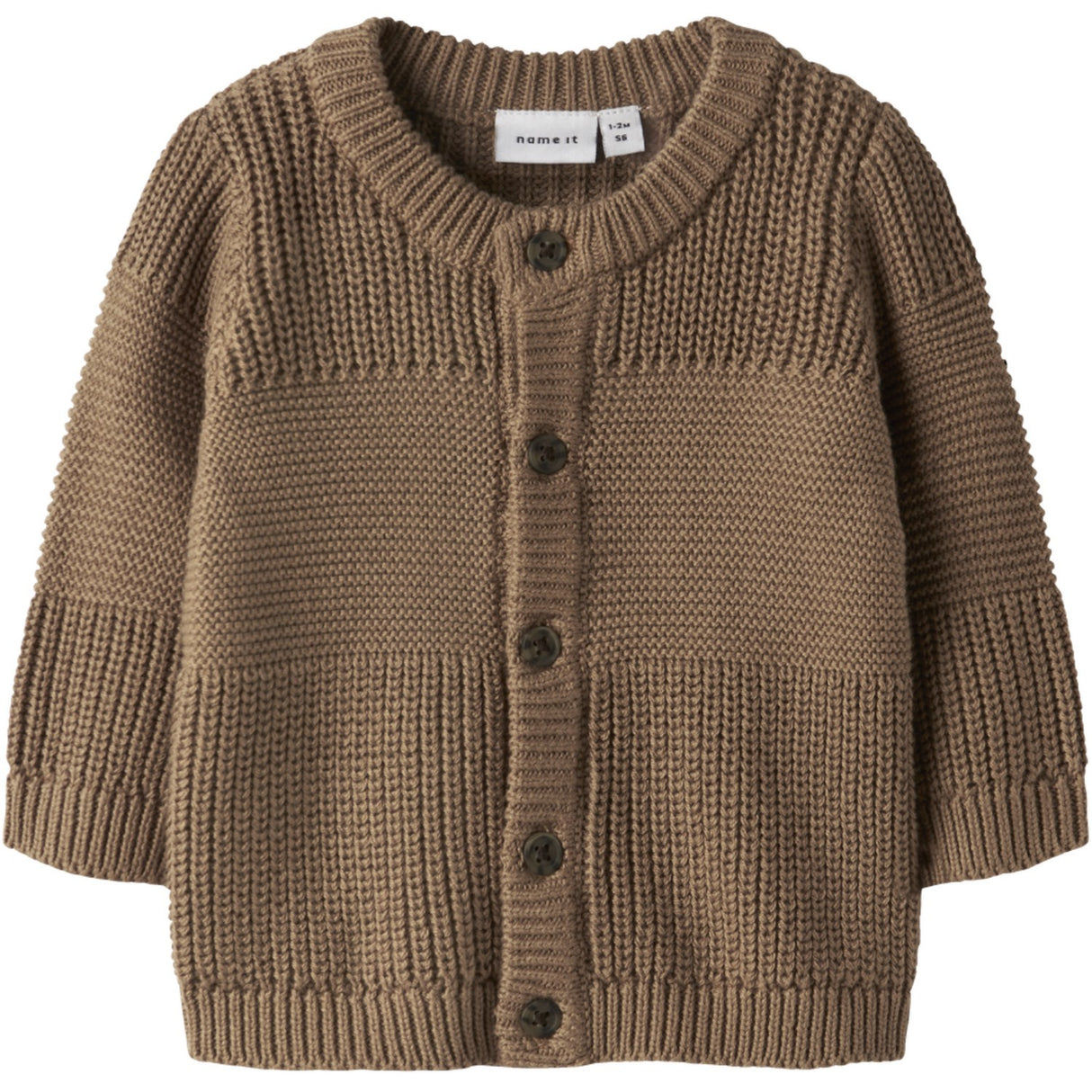 Name It Toasted Coconut Nbmboys Ls Knit Card