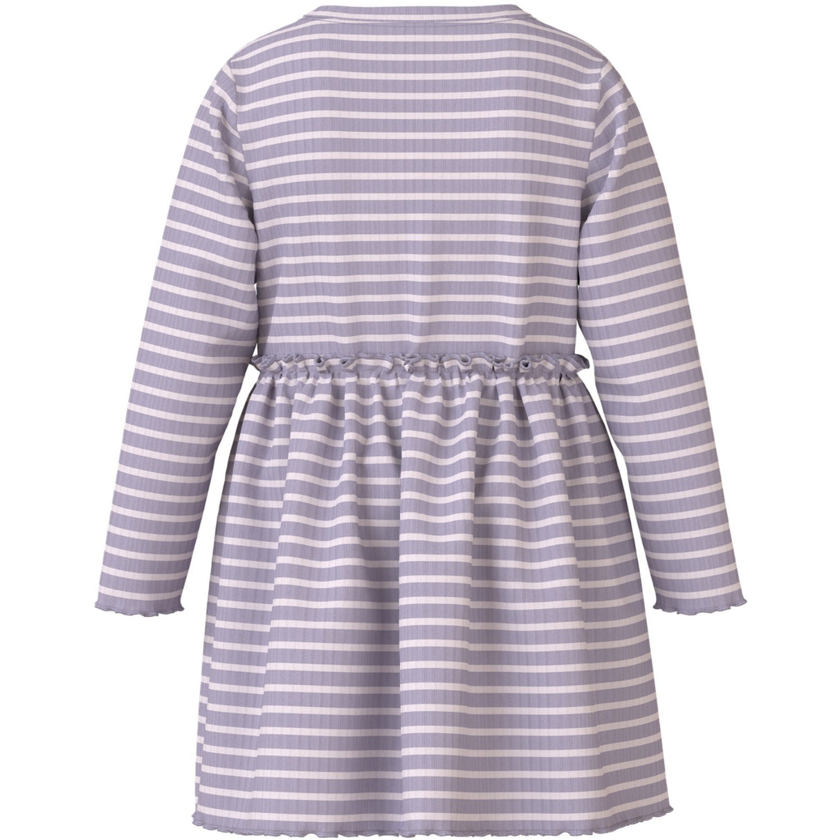 Name It Lavender Gray Lilac Marble Stripe Nmfvemma Ls Dress