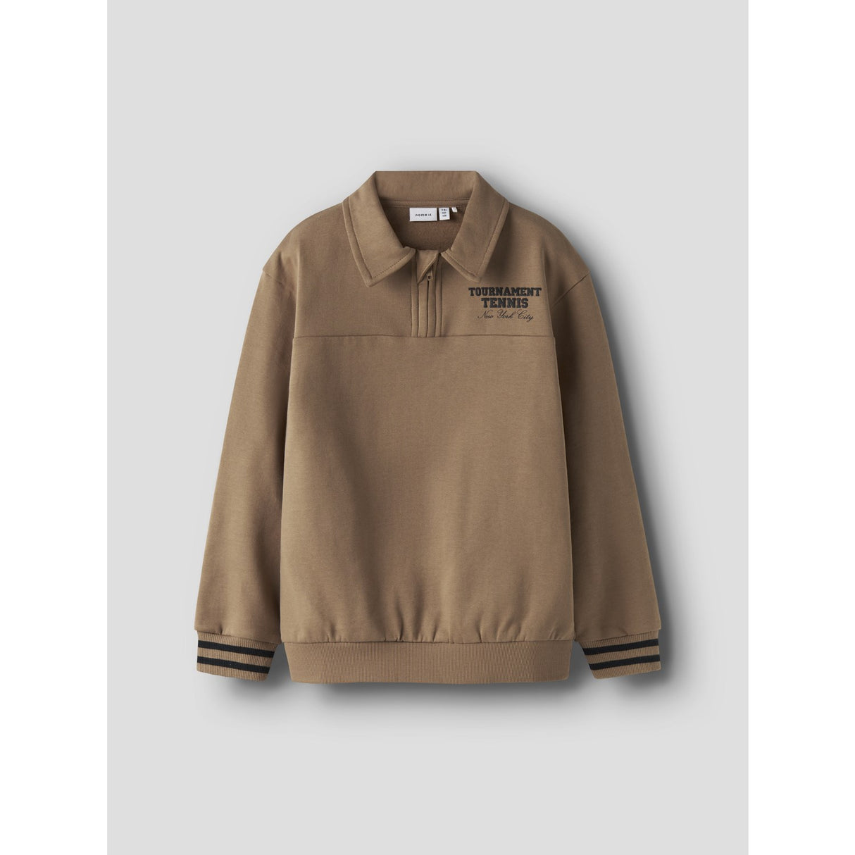 Name It Toasted Coconut Nkmtrent Ls Nreg Sweat Polo Bru