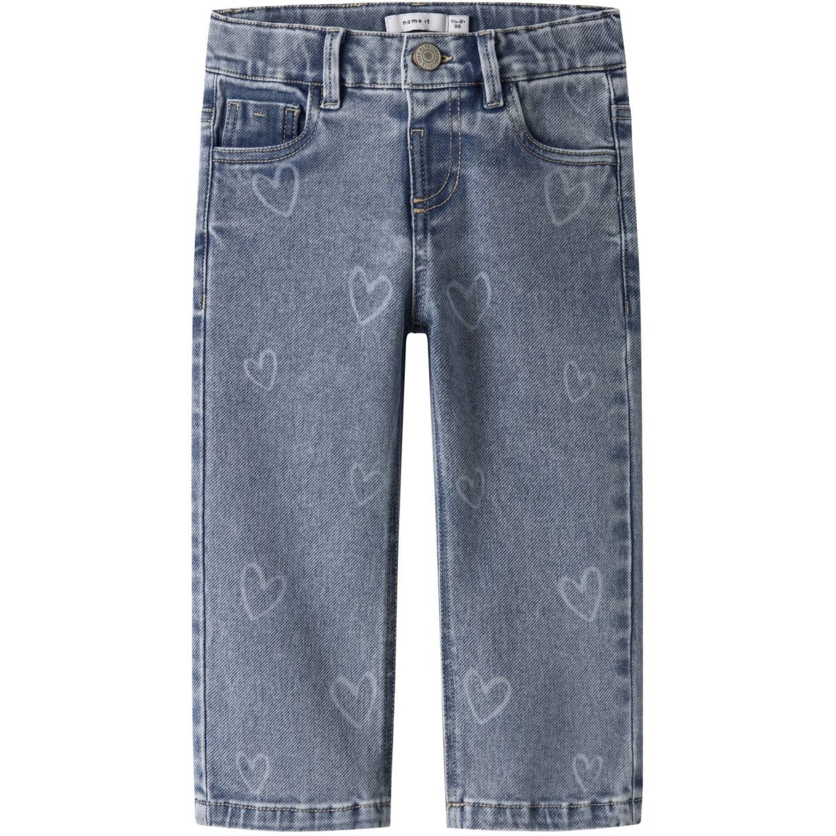Name It Medium Blue Denim Nmfrose Straight Laser Jeans 2583-Gy B