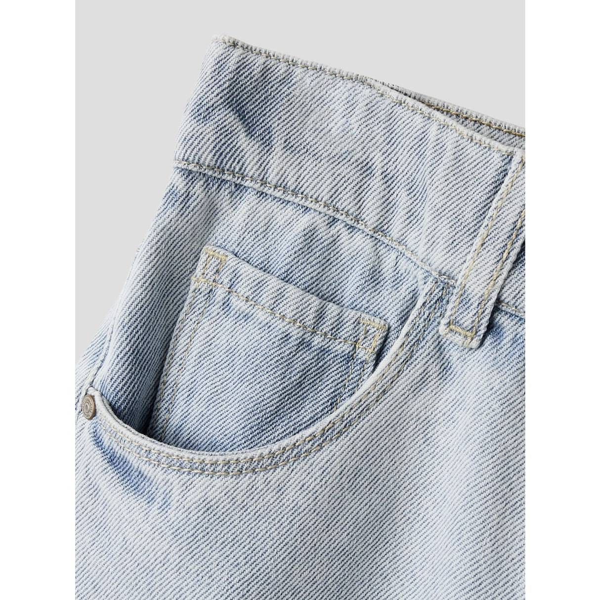 Name It Light Blue Bleached Denim Nkfbella Skater Xwide Jeans 3111-Za Noos