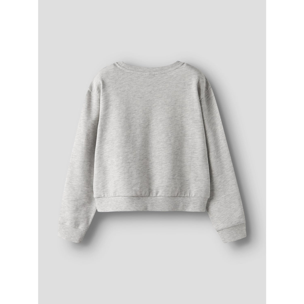 Name It Light Grey Melange Nkfmille Short Nreg Ls Swe O-Neck Noos