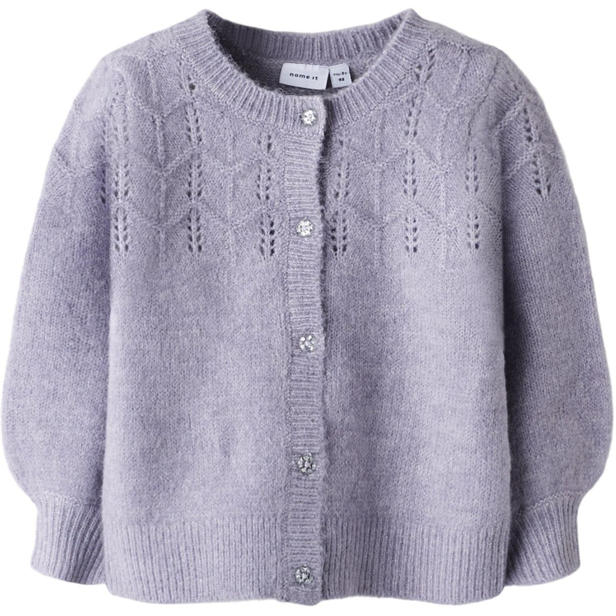 Name It Lavender Gray Nmfbatrilla Ls Knit Card