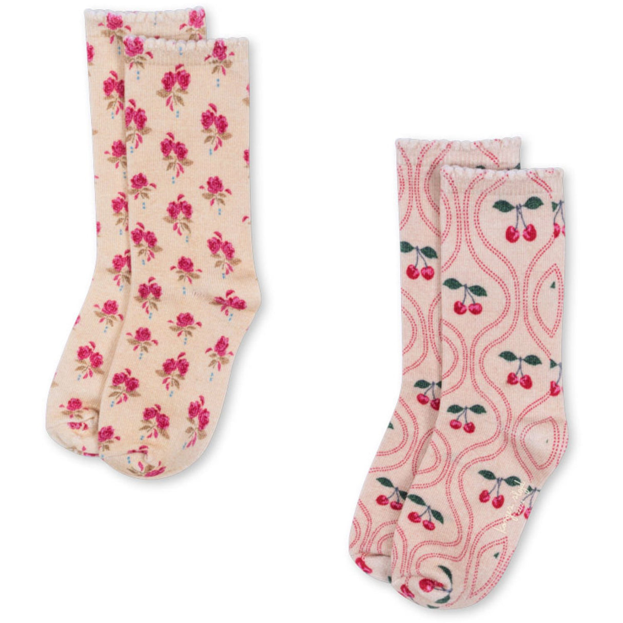 Konges Sløjd Cherry Mix 2 Pack Printed Socks