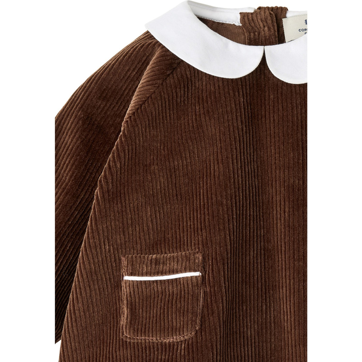 COPENHAGEN COLORS Dk.Brown Comb. Corduroy Baby Set W. Collar
