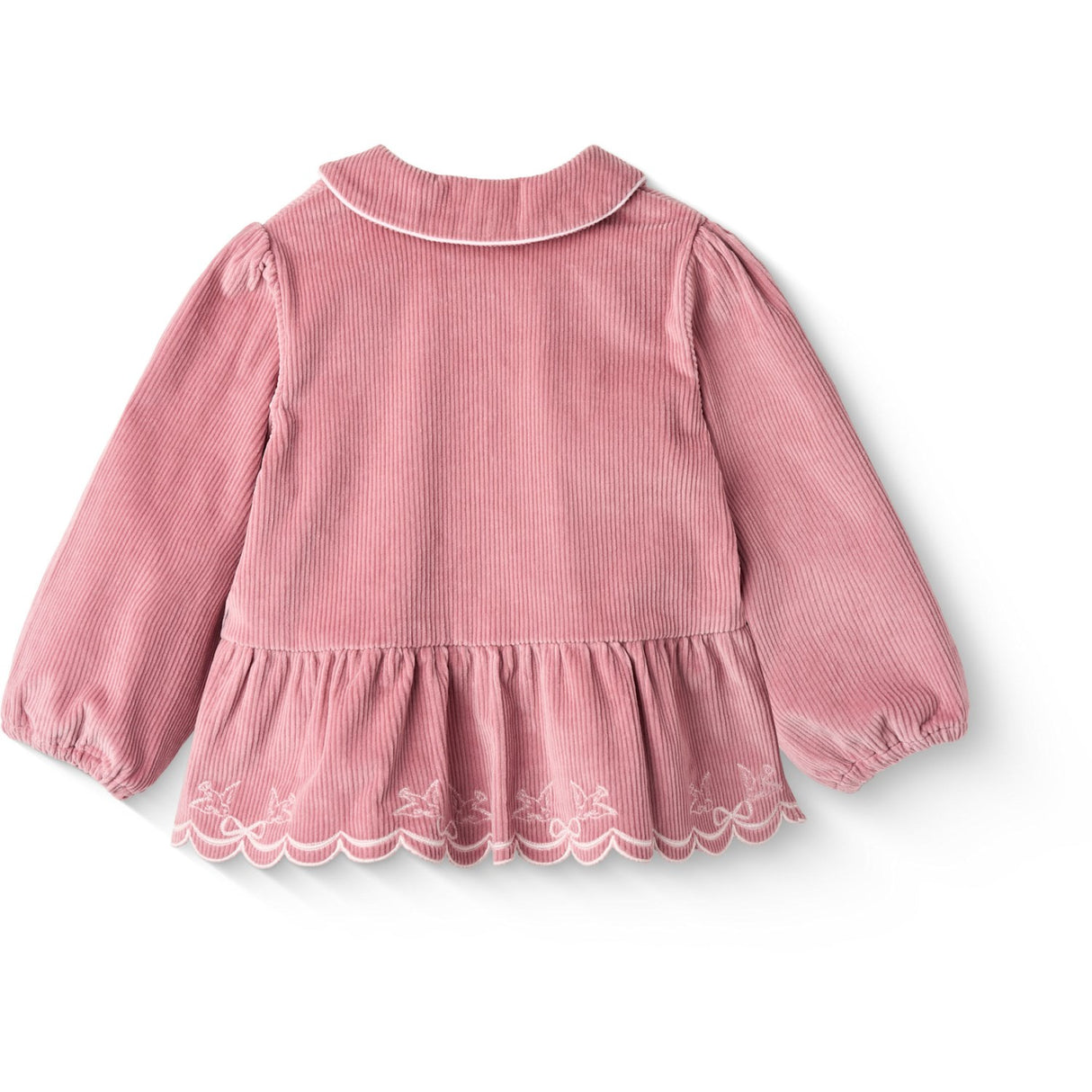 COPENHAGEN COLORS Rose Comb Corduroy Blouse W. Emb.