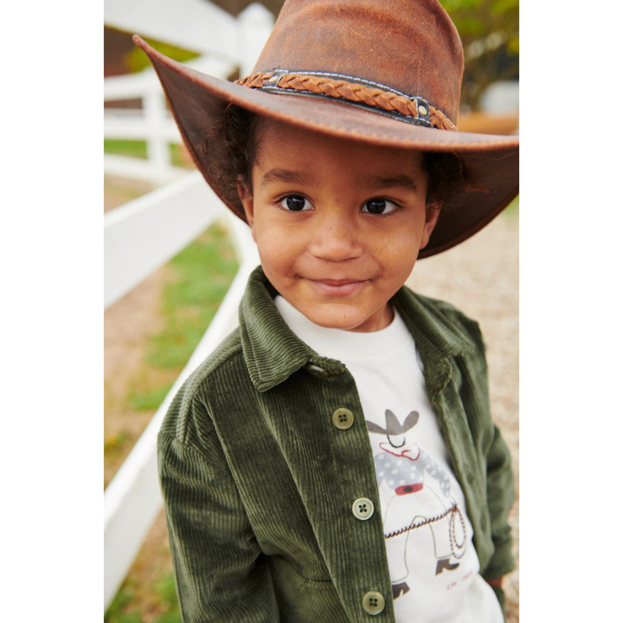 COPENHAGEN COLORS Dk Green Corduroy Overshirt