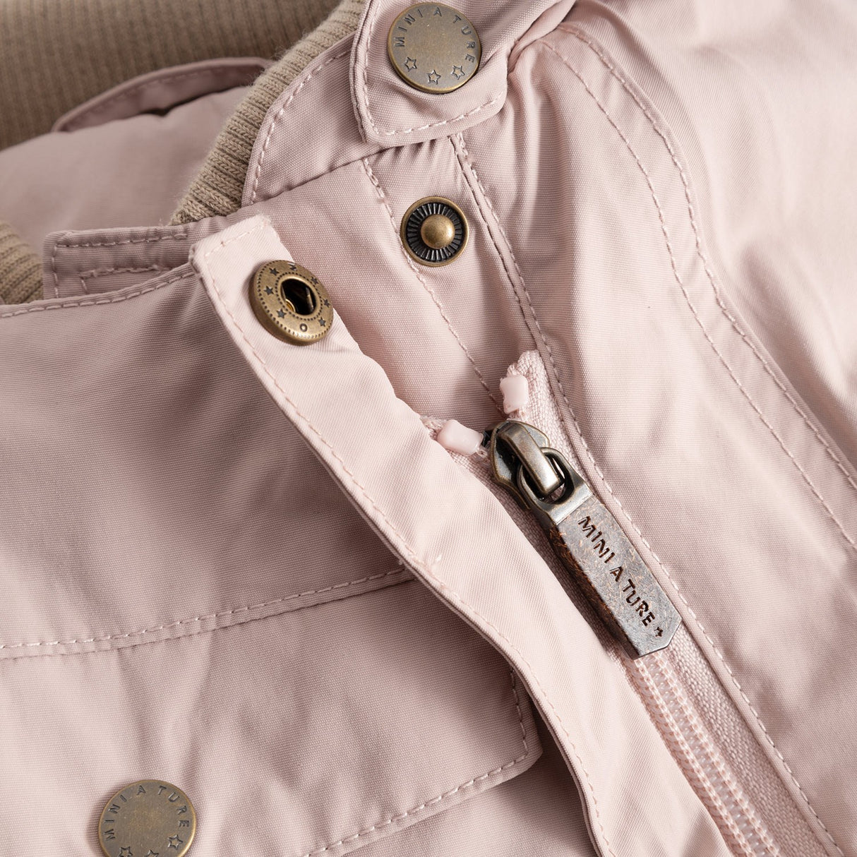Mini A ture Cloudy Rose Matwisti Fleece Lined Snowsuit. GRS