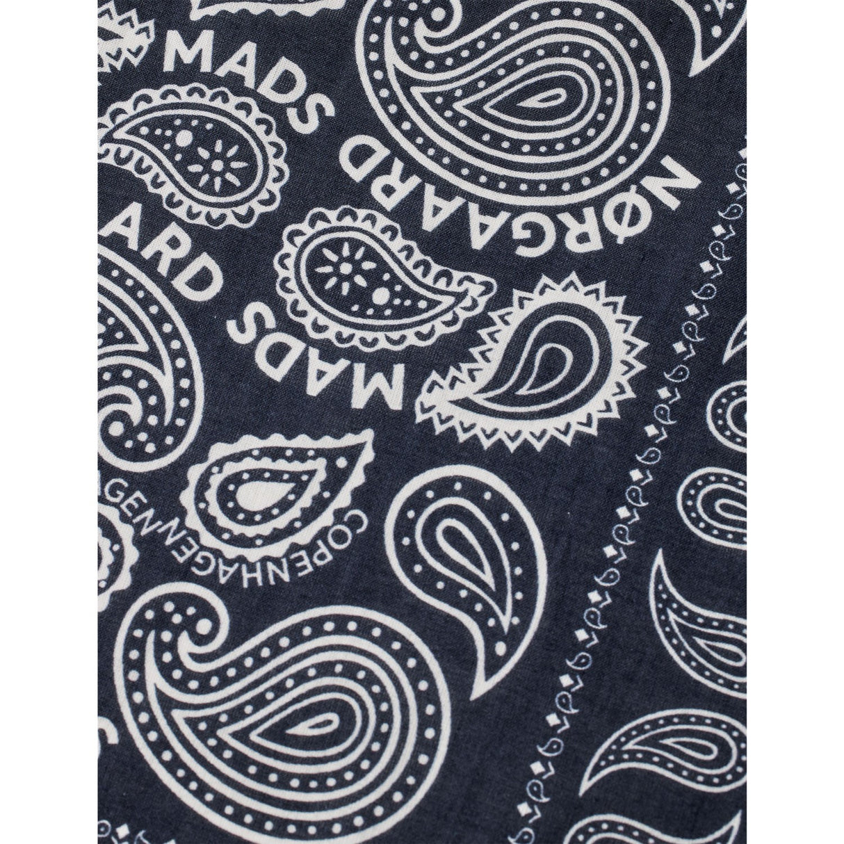 Mads Nørgaard Parisian Night Soft Cotton Paisley Scarf Solid