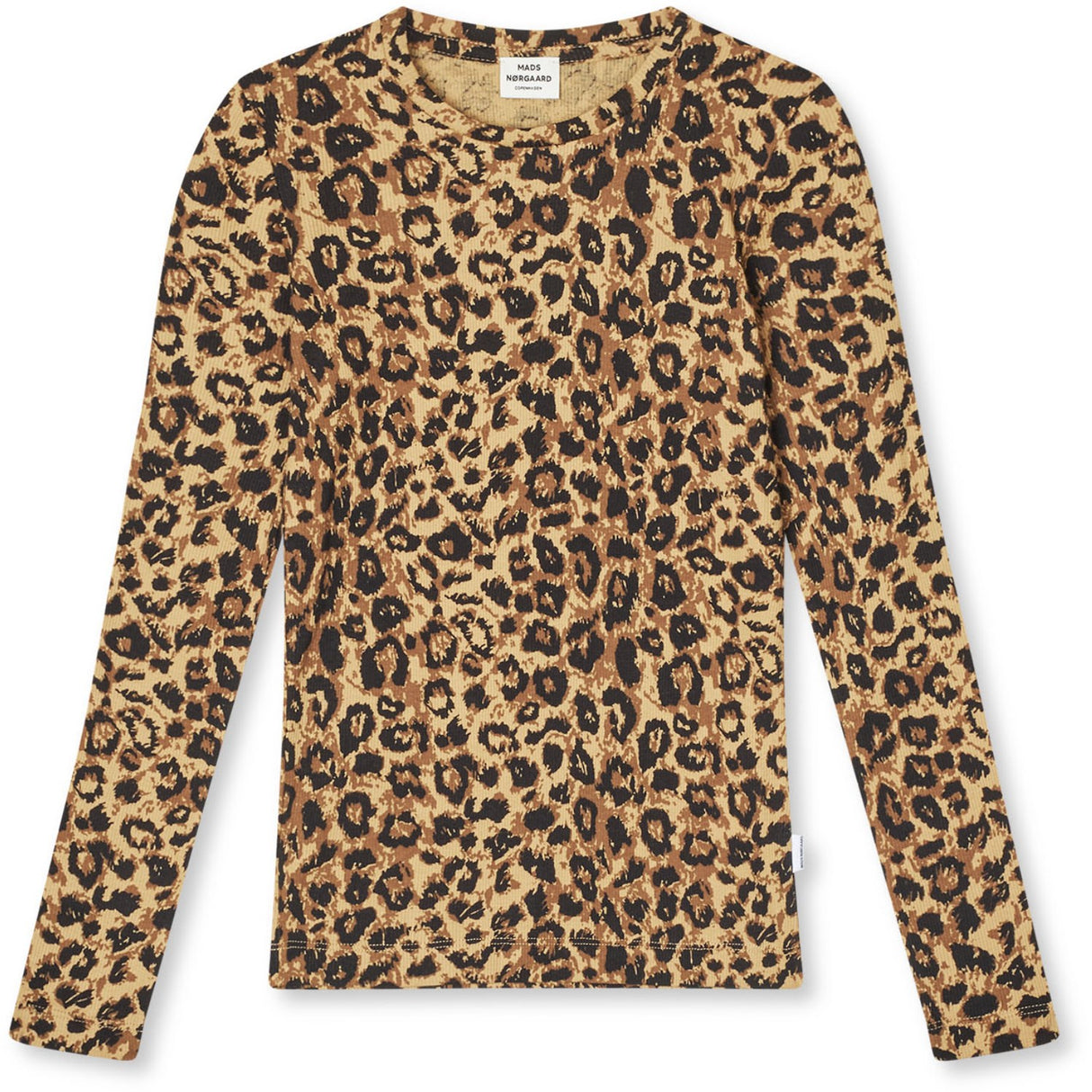 Mads Nørgaard Leopard Aop/Black 2X2 Cotton Aop Talino Tee L/S
