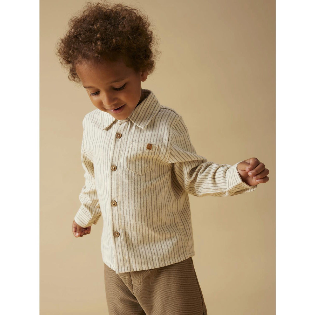 Lil'Atelier Turtledove Sepia Tint Nmmfelixo Ls Shirt Lil