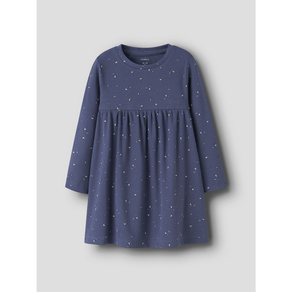 Name It Blue Indigo Nmfnelia Ls Dress Pb