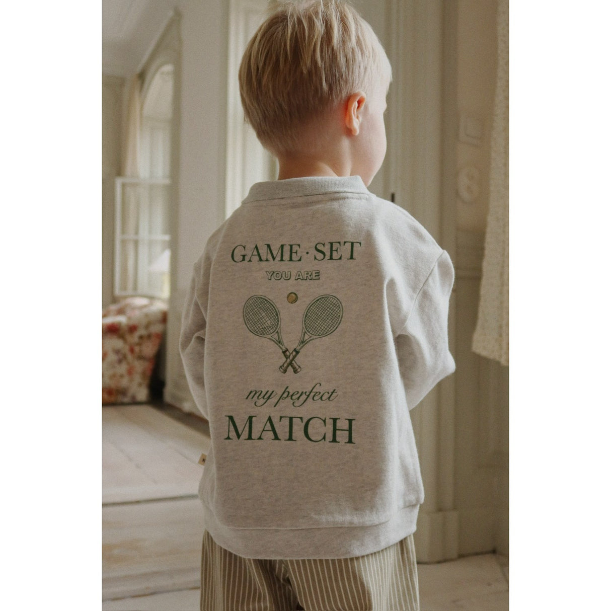 Konges Sløjd Off White Melange Spotty Ls Polo GOTS