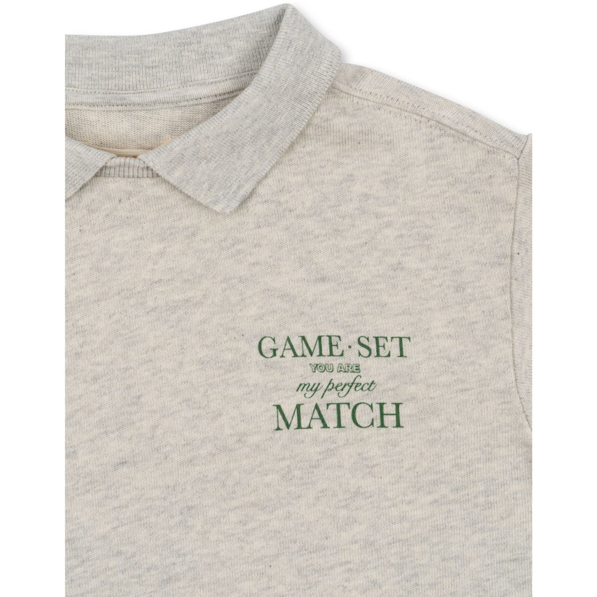 Konges Sløjd Off White Melange Spotty Ls Polo GOTS