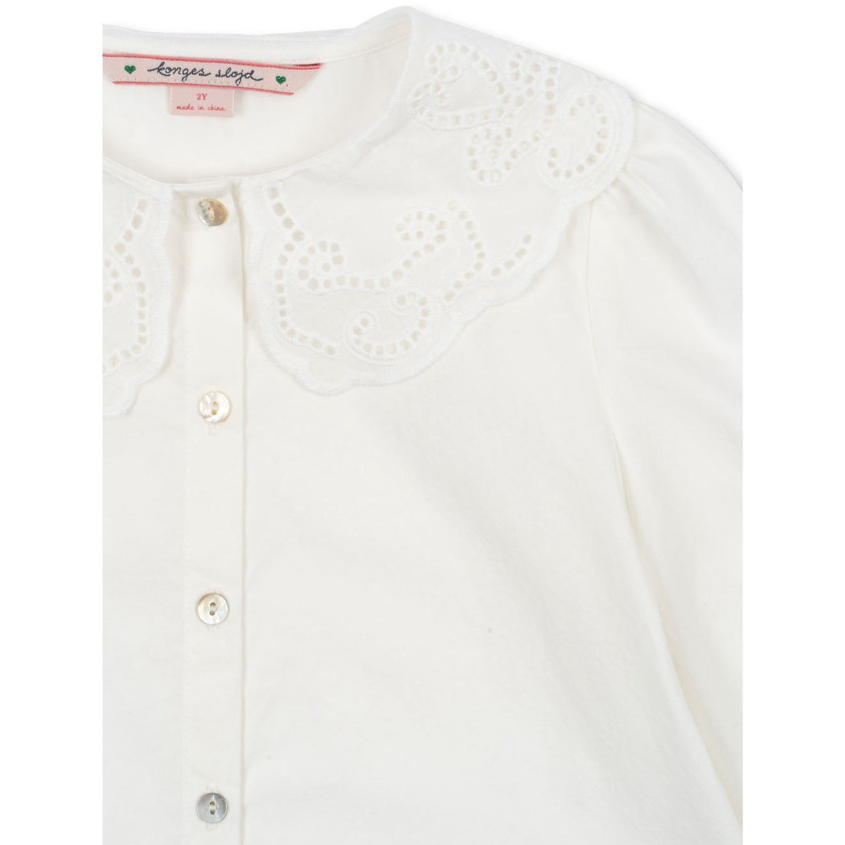 Konges Sløjd Optic White Rilo Collar Shirt GOTS