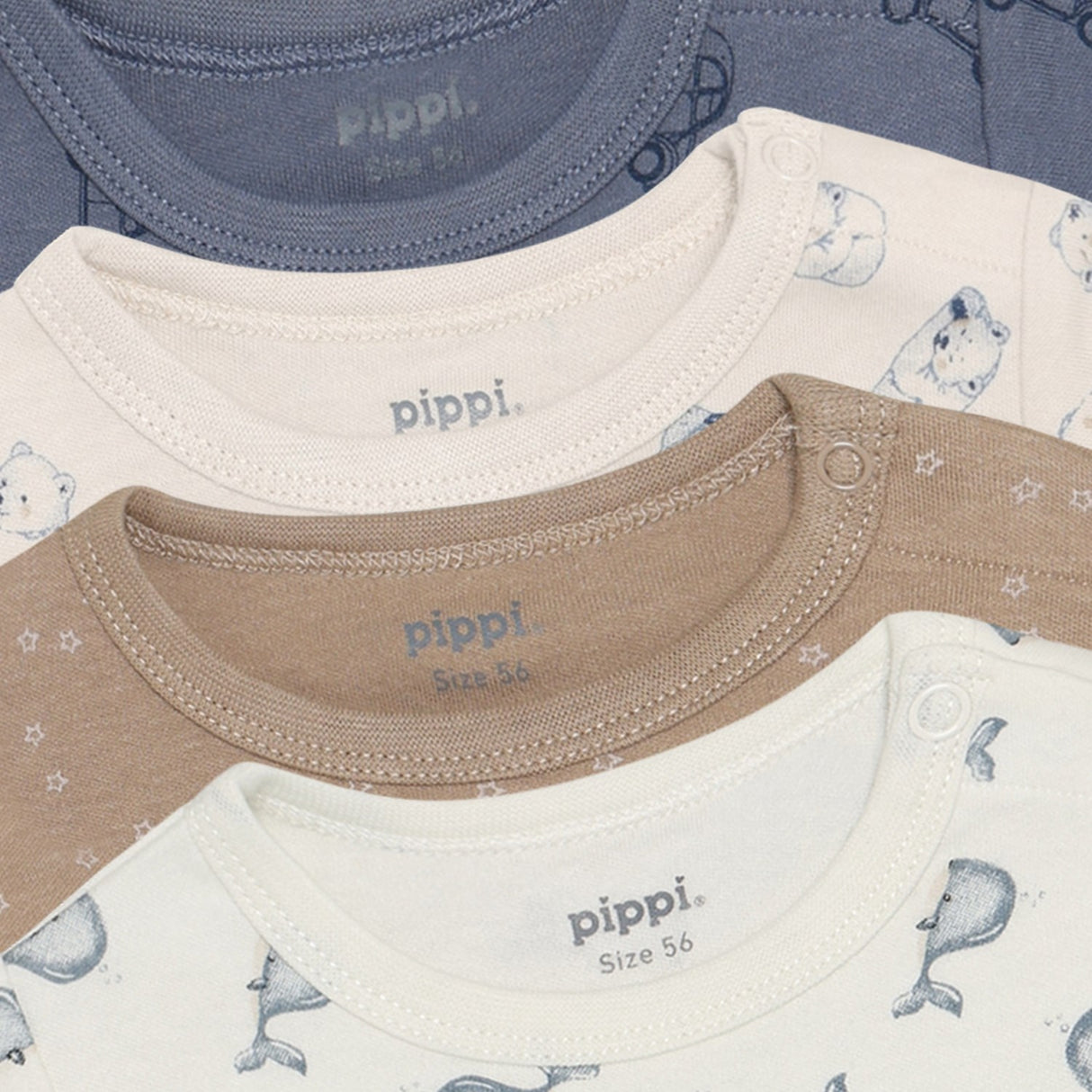 Pippi Flint Stone Body Ss Ao-Printed (4-Pack)