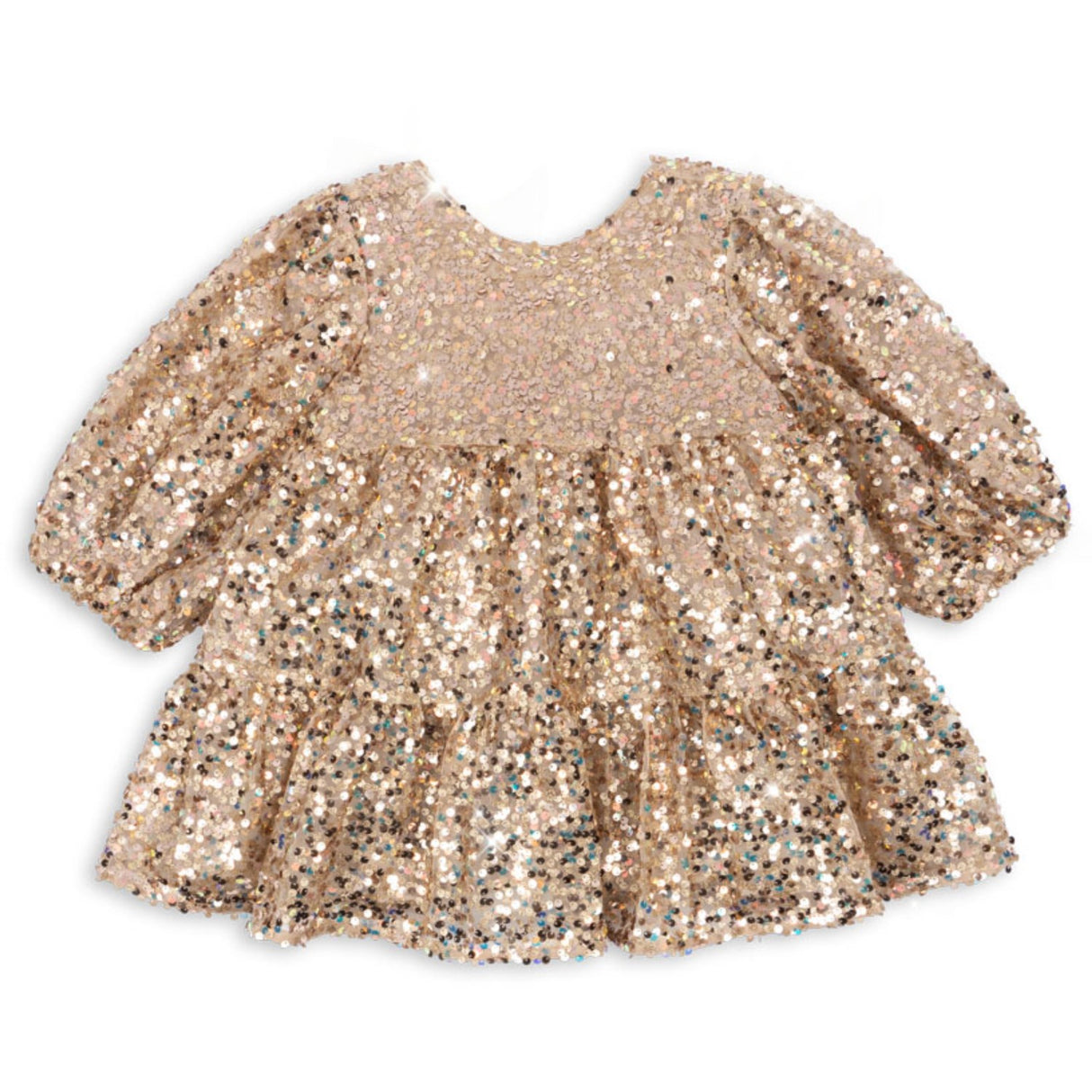 Konges Sløjd Gold Glitter Lila Sequins Bow Dress