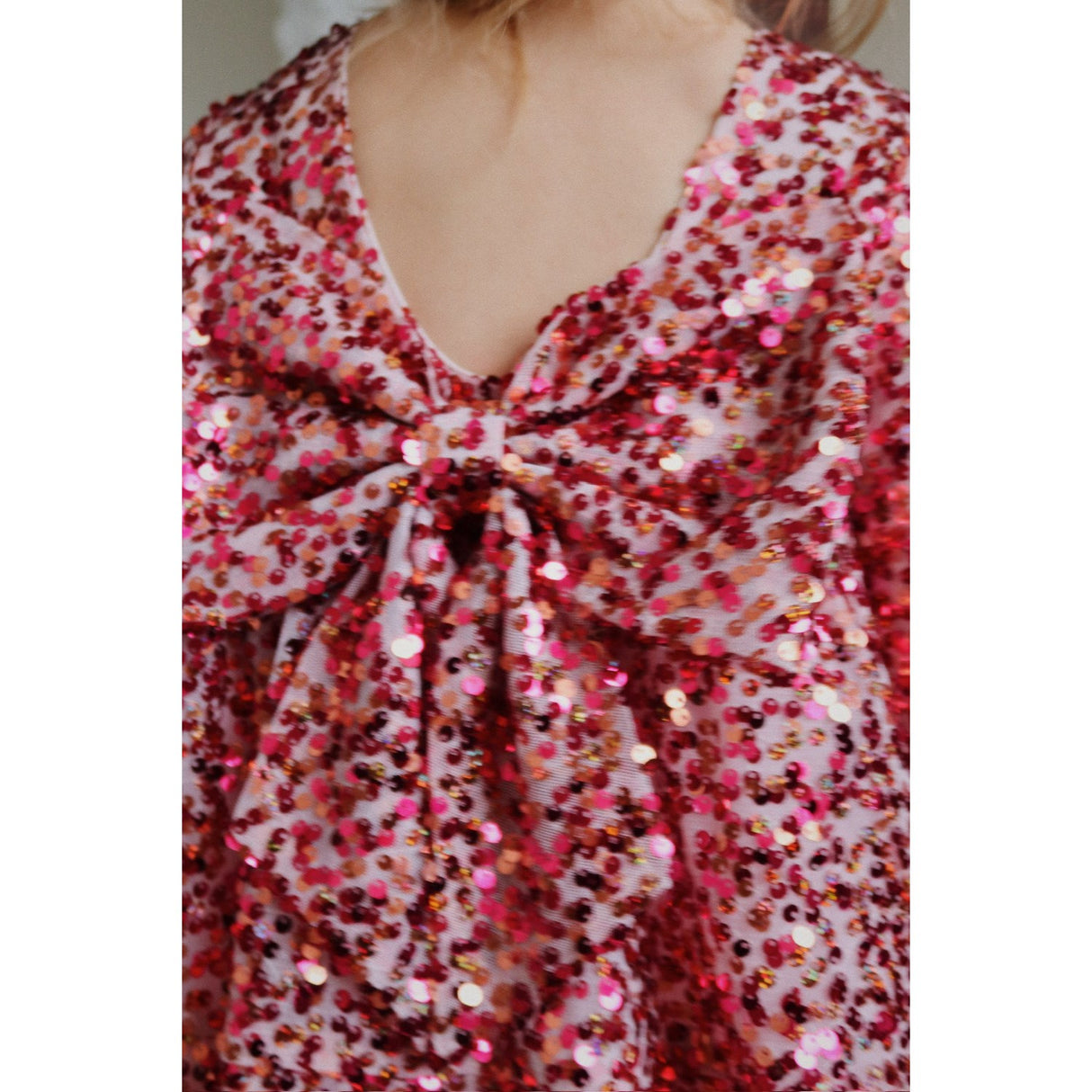 Konges Sløjd Sparkling Sangria Lila Sequins Bow Dress