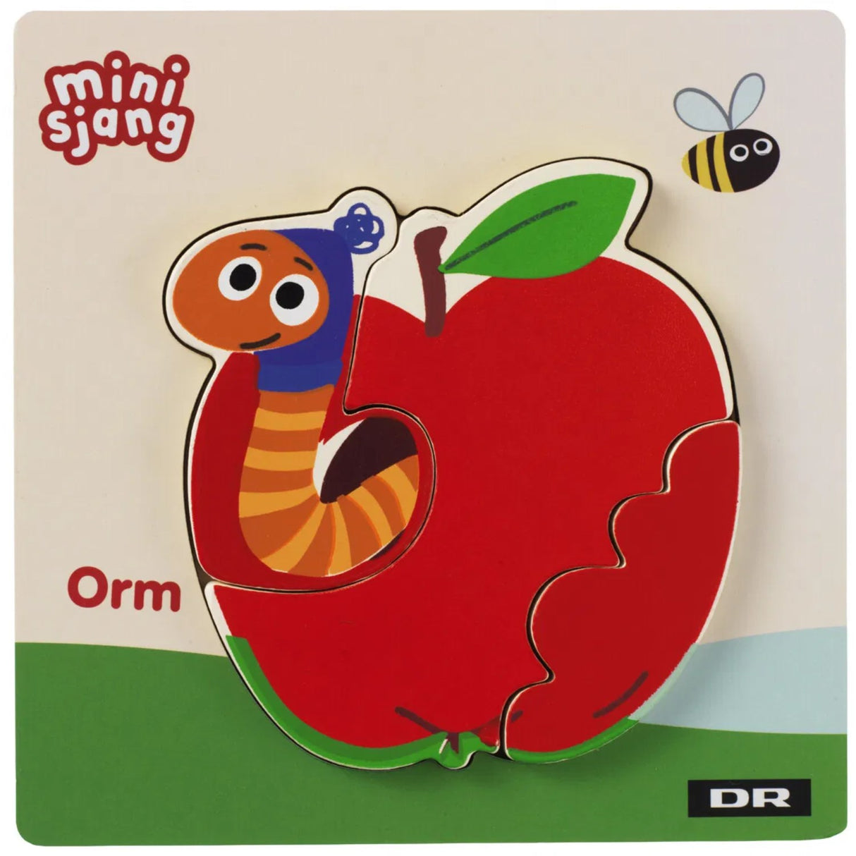DR Wooden Puzzle, 3 pieces, Worm