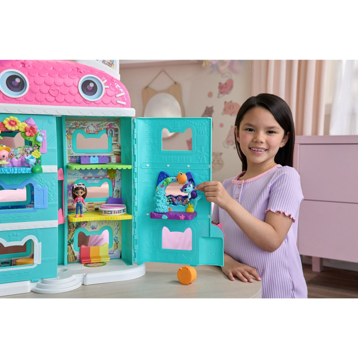 Gabby's Dollhouse Movie Balcony Swing & Swim