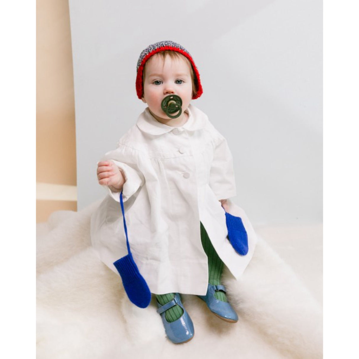 Bibs Sage/Hunter Green Pacifier Colour Holiday Leaf 2-Pack Latex