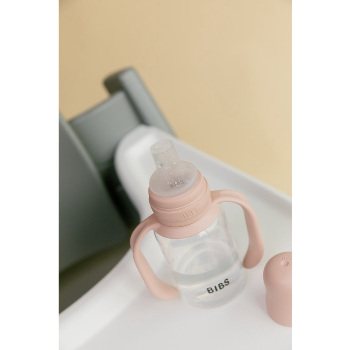 Bibs Blush Baby Sippy Bottle Spout Round Silicone Slow Flow