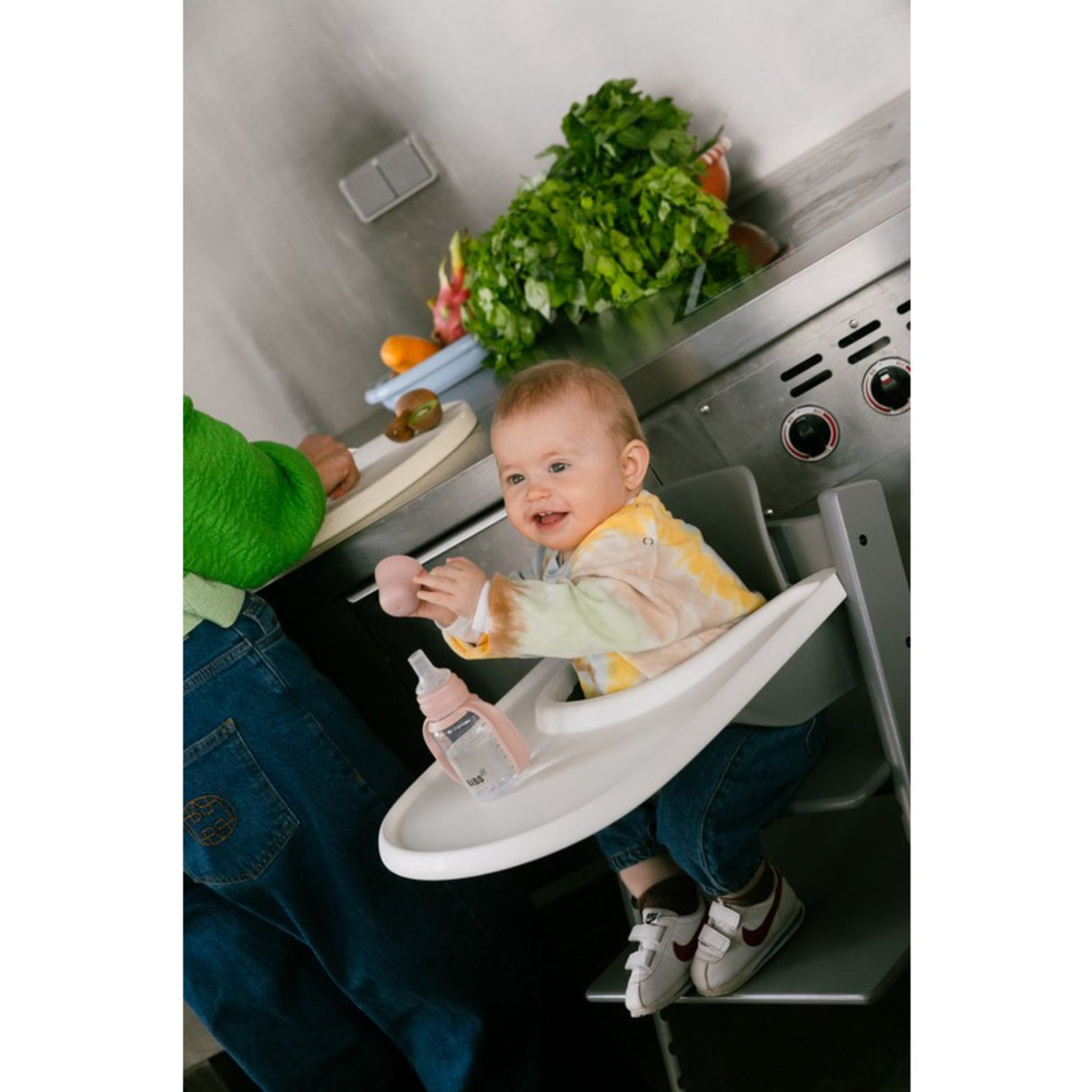 Bibs Blush Baby Sippy Bottle Spout Round Silicone Slow Flow