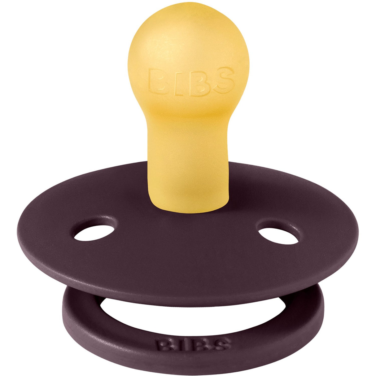 Bibs Ivory/Plum Pacifier Colour Holiday Bow 2-Pack Latex