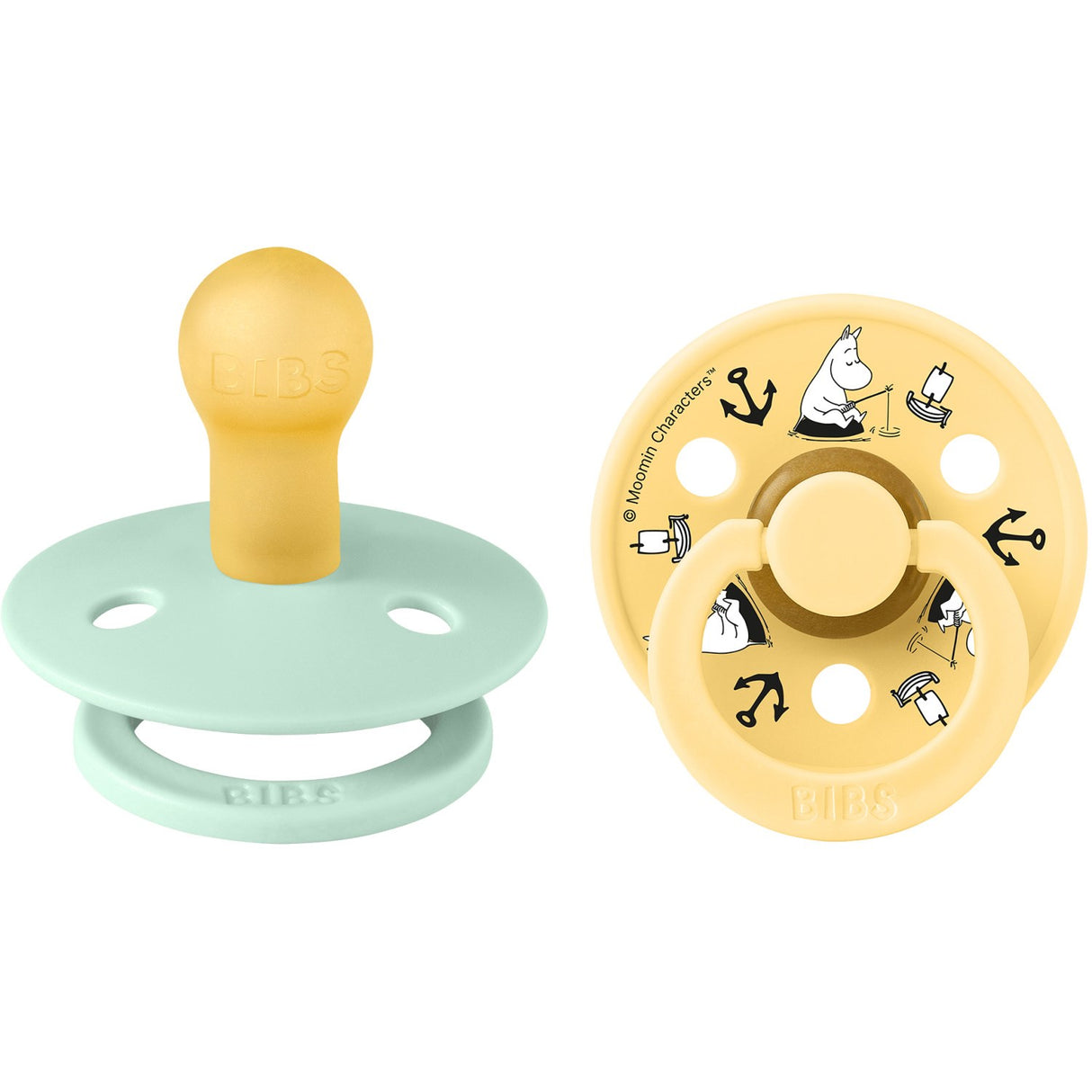 Bibs X Moomin Nordic Mint Mix Pacifier Colour 2-Pack Sailing Latex