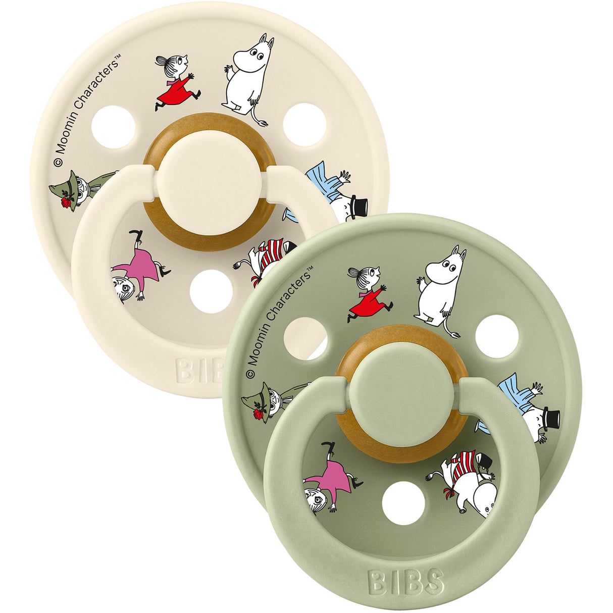 Bibs X Moomin Ivory Mix Pacifier Colour 2-Pack Friends Latex