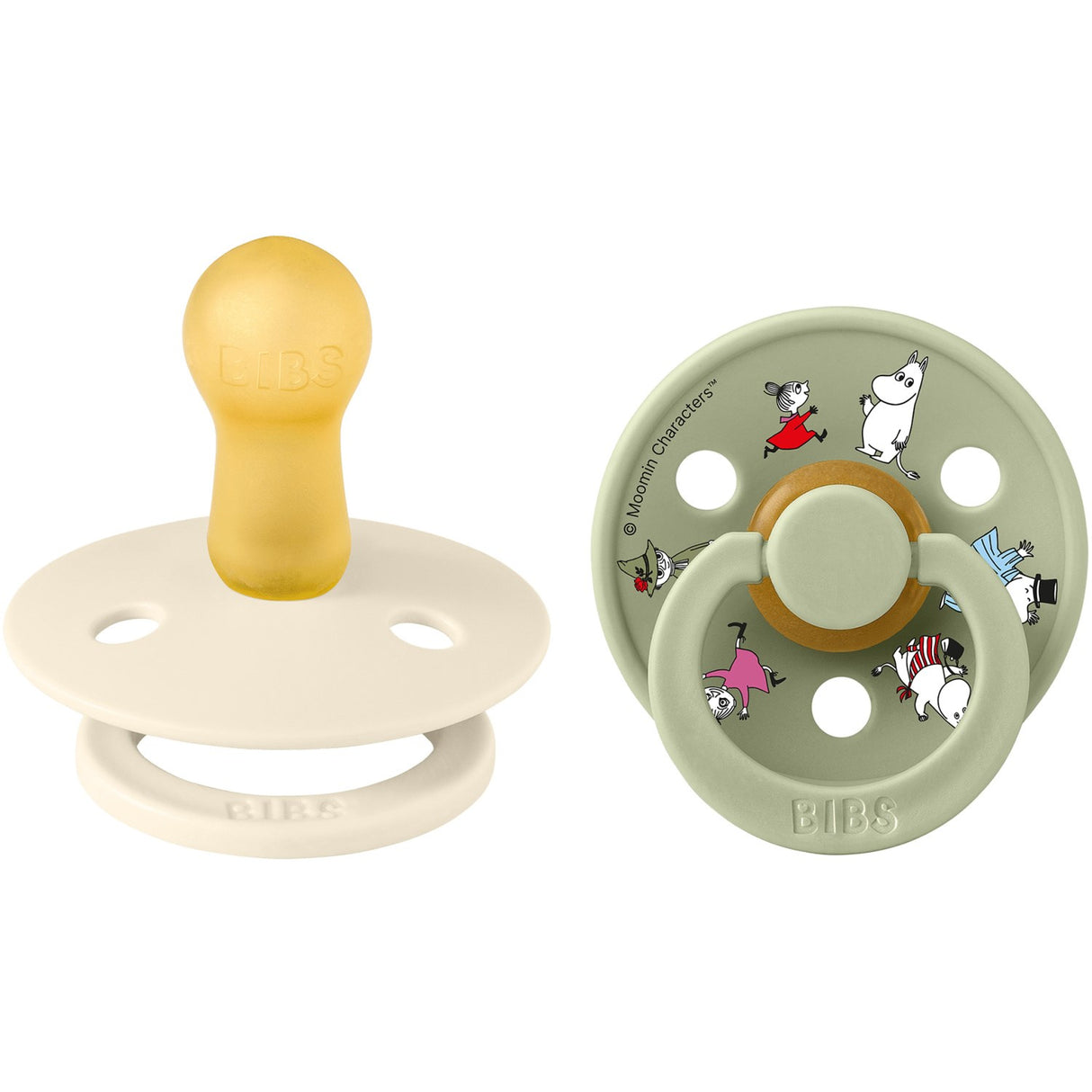 Bibs X Moomin Ivory Mix Pacifier Colour 2-Pack Friends Latex