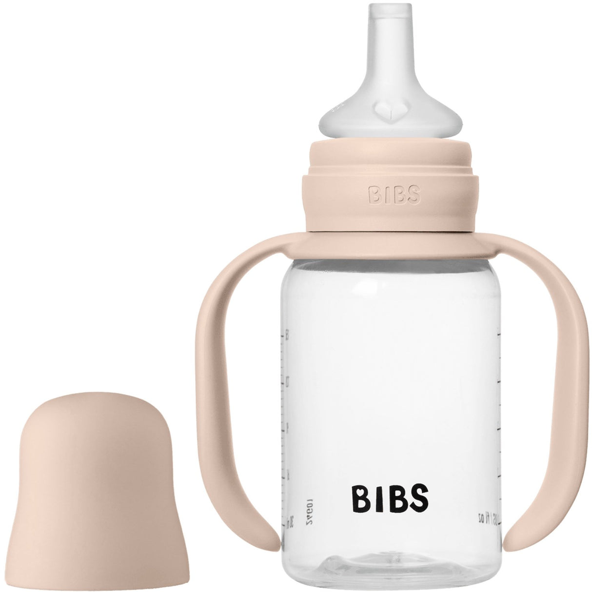Bibs Blush Baby Sippy Bottle Spout Round Silicone Slow Flow