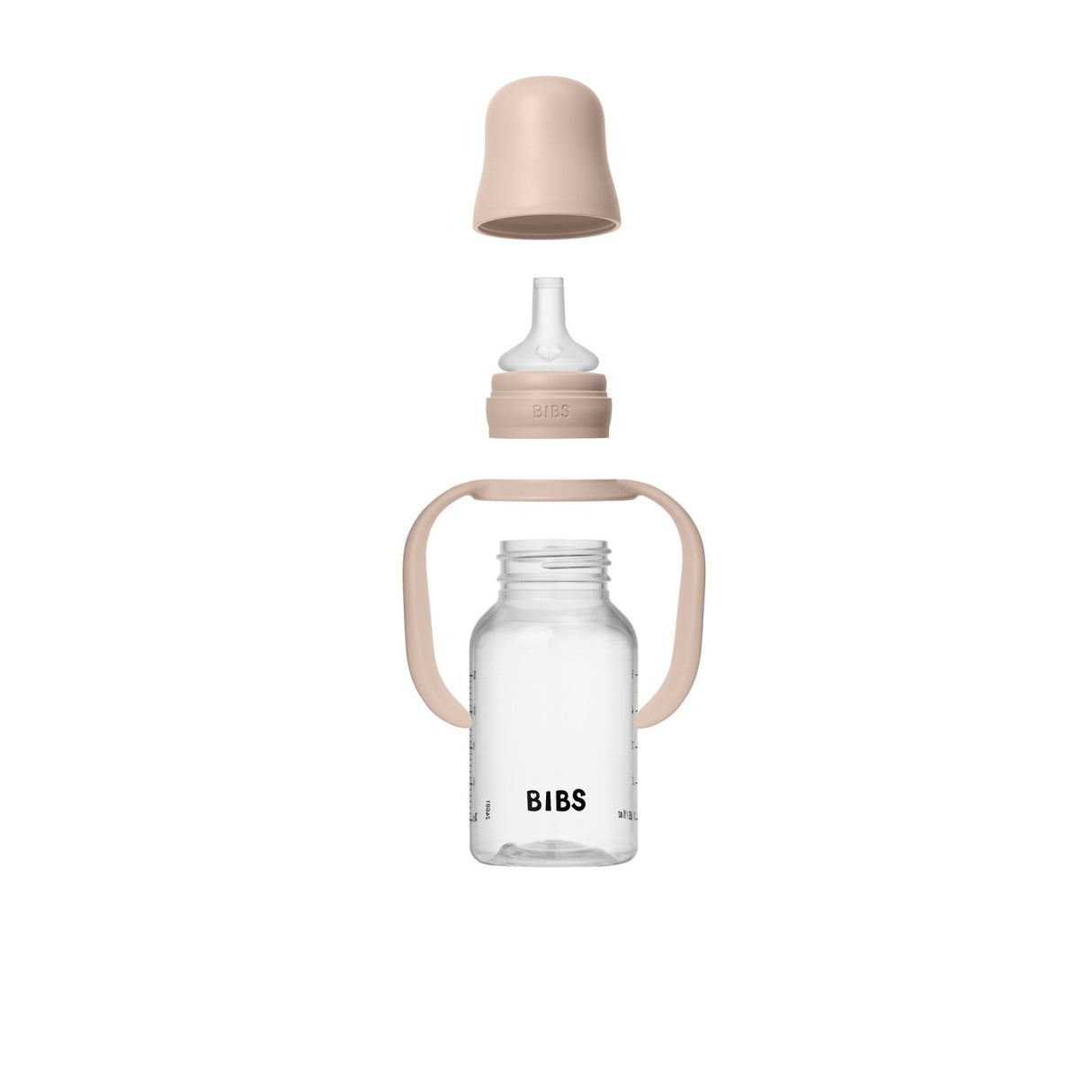 Bibs Blush Baby Sippy Bottle Spout Round Silicone Slow Flow