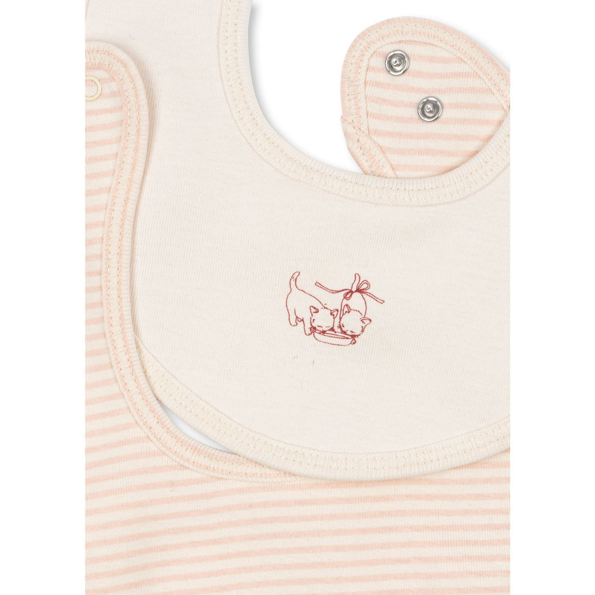 Konges Sløjd Fanga Blush Mix Fio Stripe 2 Pack Bibs OCS