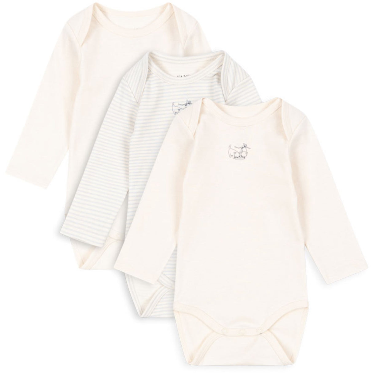 Konges Sløjd Fanga Blue Mix Fio Stripe 3 Pack Ls Body OCS