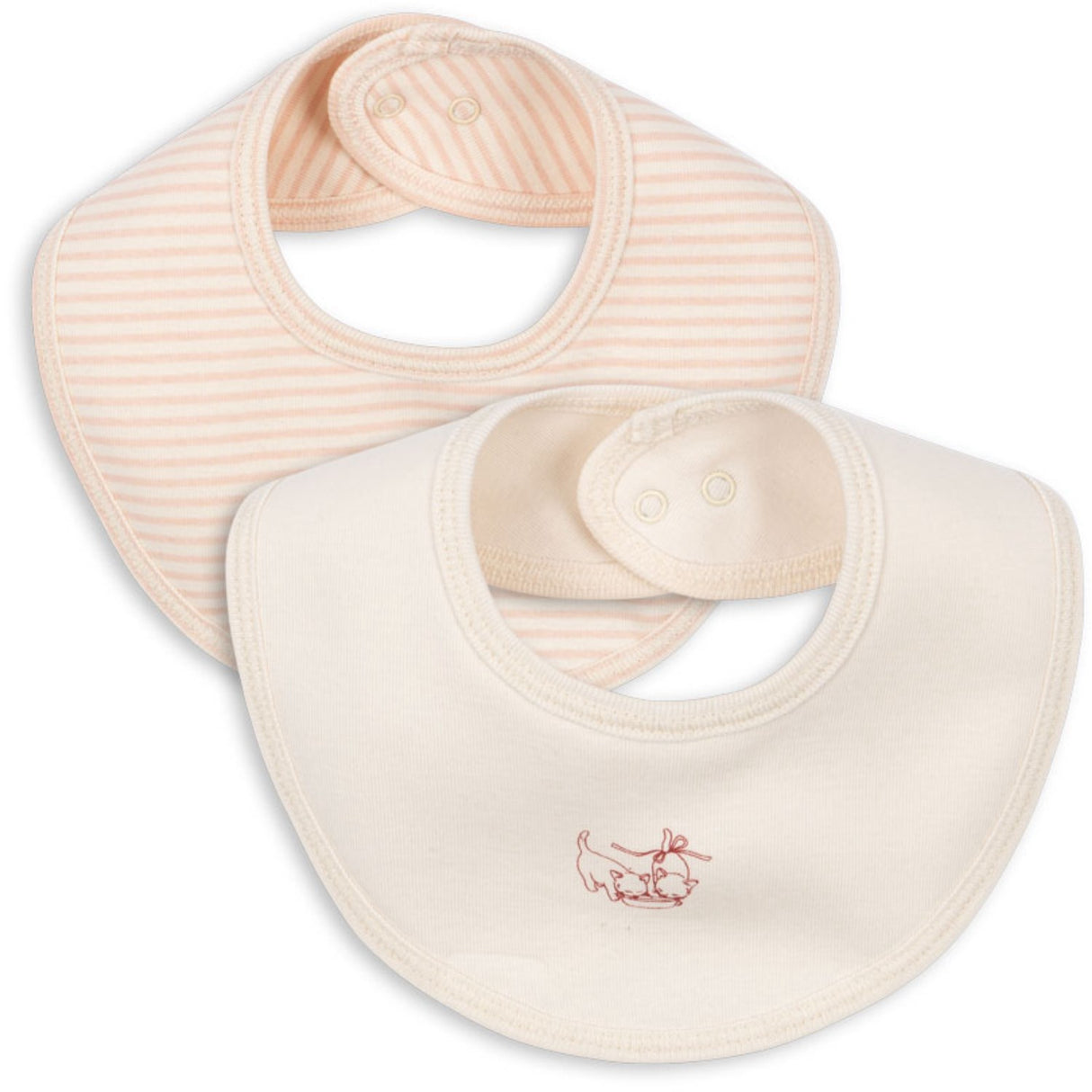 Konges Sløjd Fanga Blush Mix Fio Stripe 2 Pack Bibs OCS