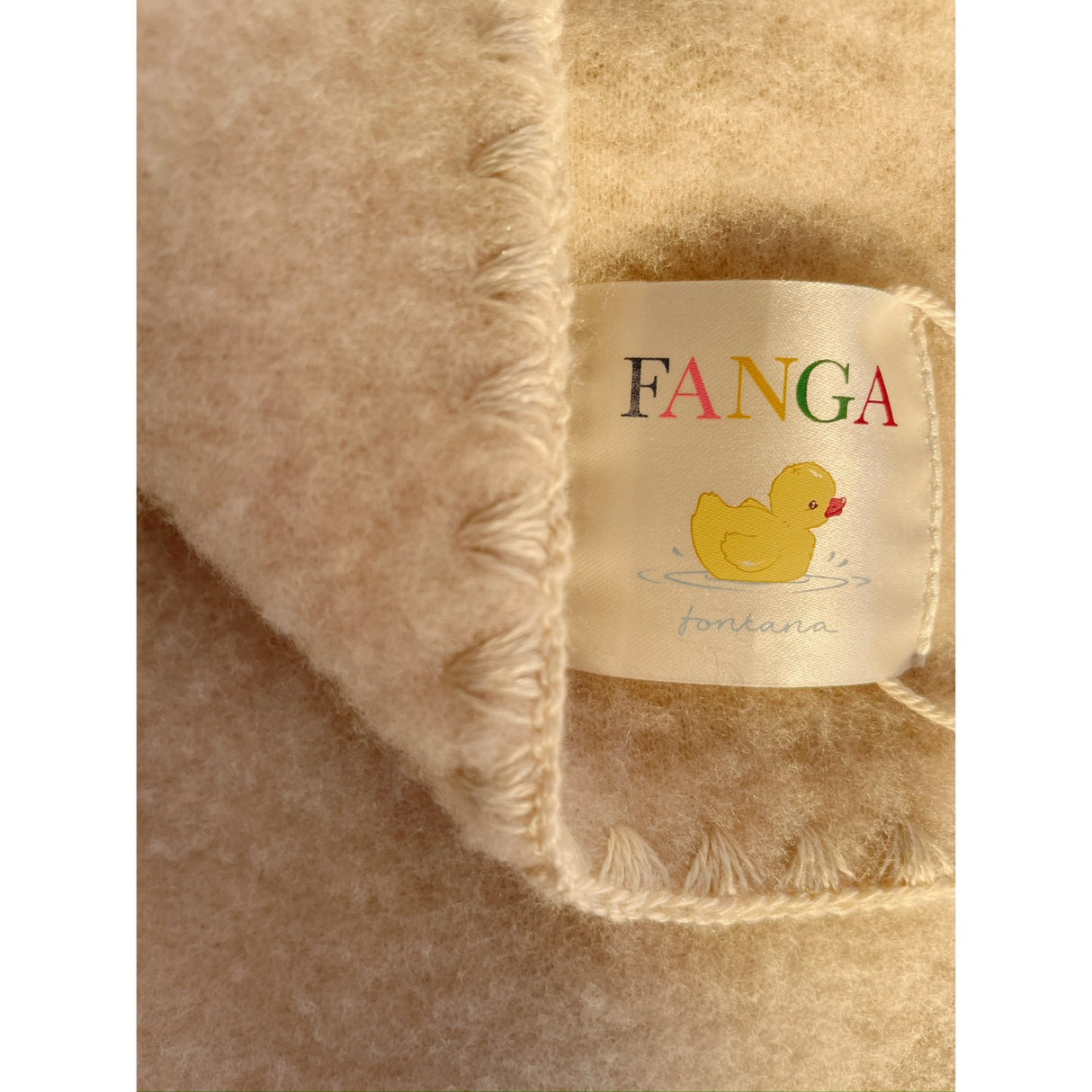 Konges Sløjd Fanga Oatmeal Melange Erba Wool Fleece Baby Blanket