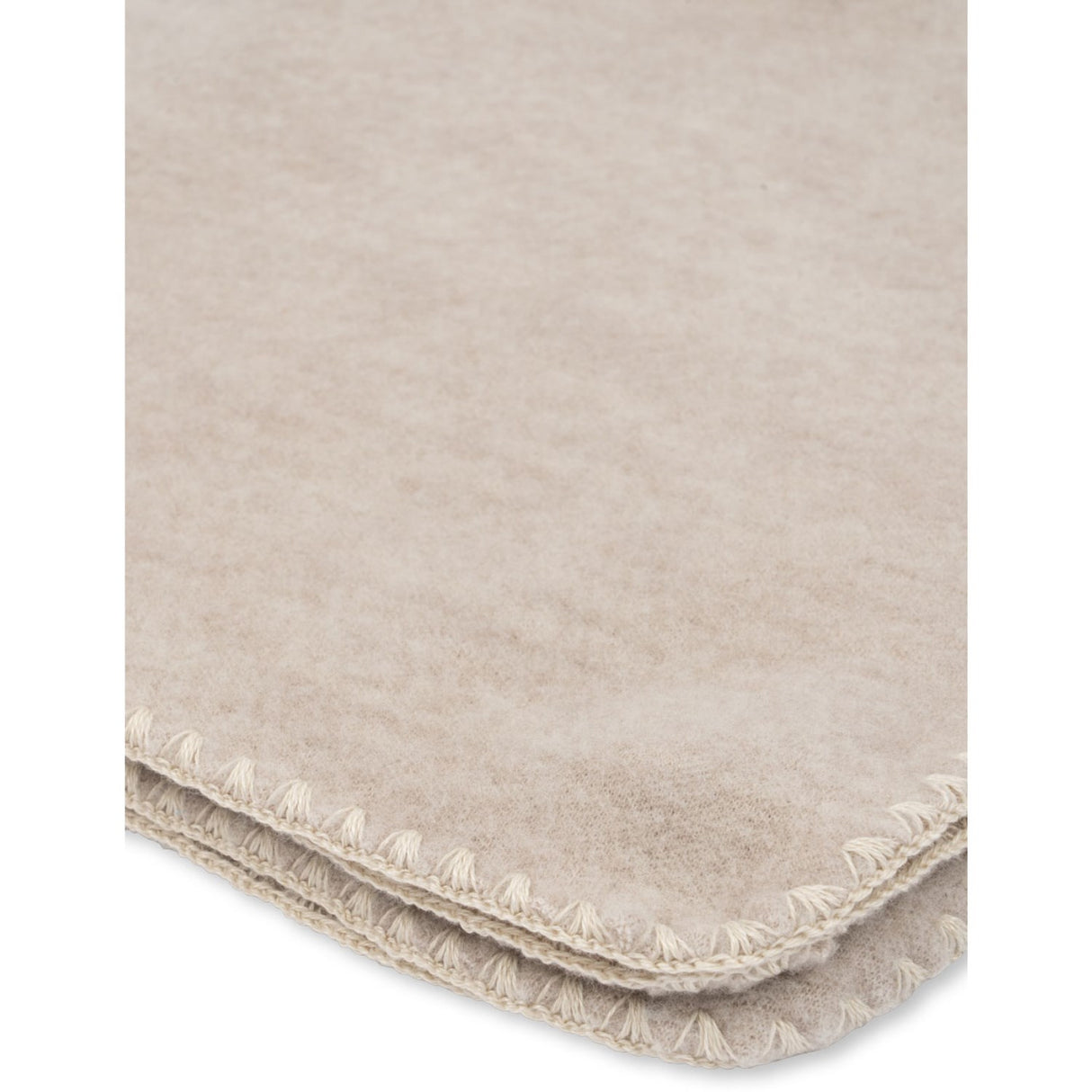 Konges Sløjd Fanga Oatmeal Melange Erba Wool Fleece Baby Blanket