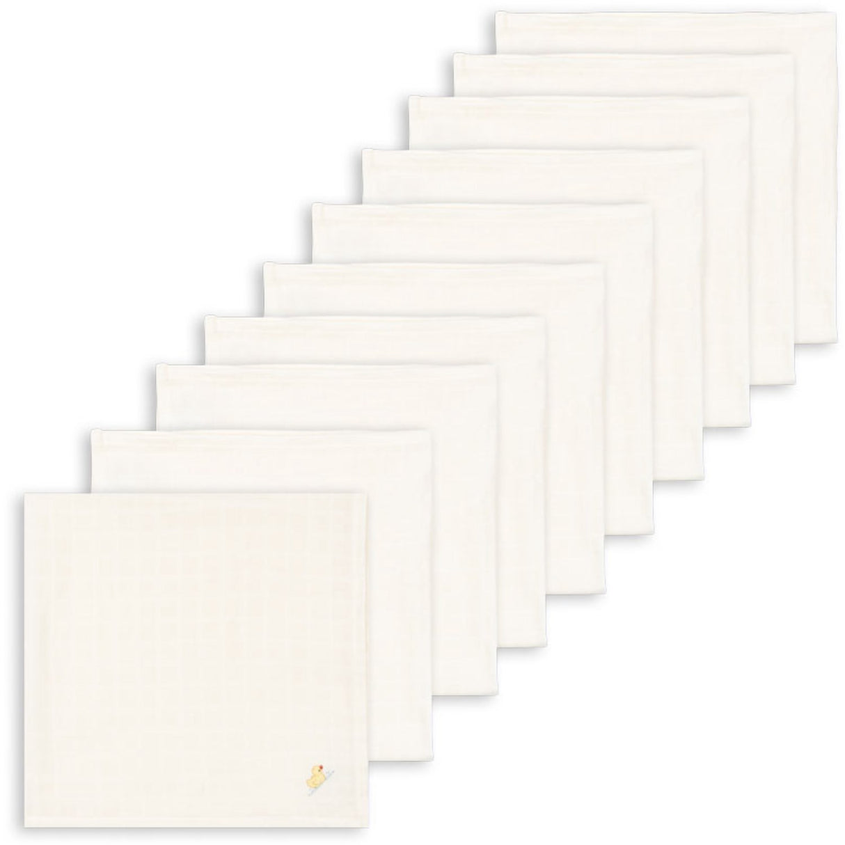 Konges Sløjd Fanga Antique White Nuvoli 10 Pack Muslin Cloth GOTS