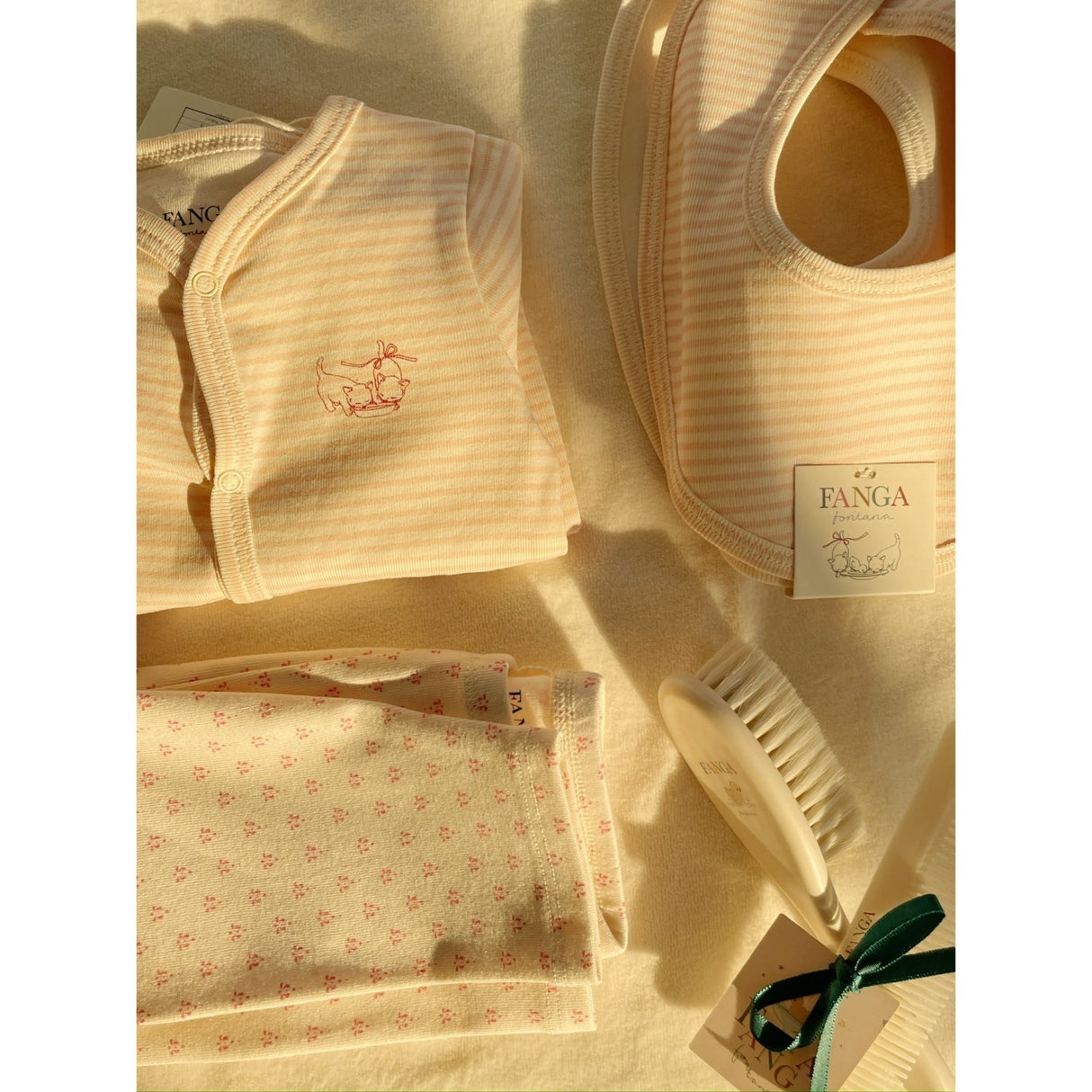 Konges Sløjd Fanga Blush Mix Fio Stripe 2 Pack Bibs OCS