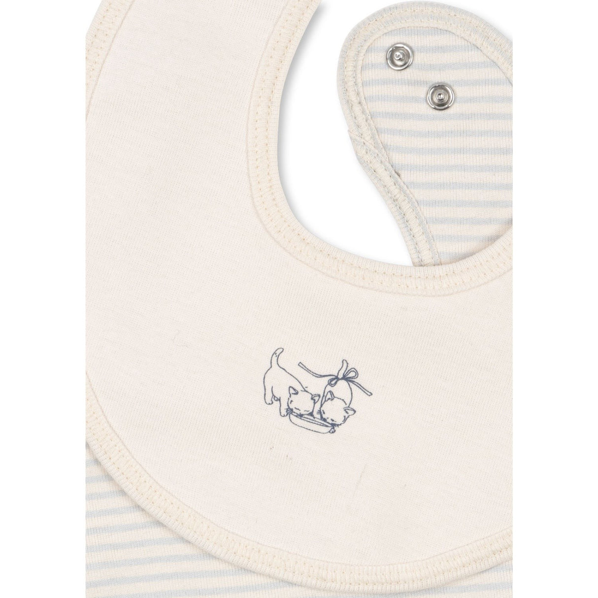 Konges Sløjd Fanga Blue Mix Fio Stripe 2 Pack Bibs OCS