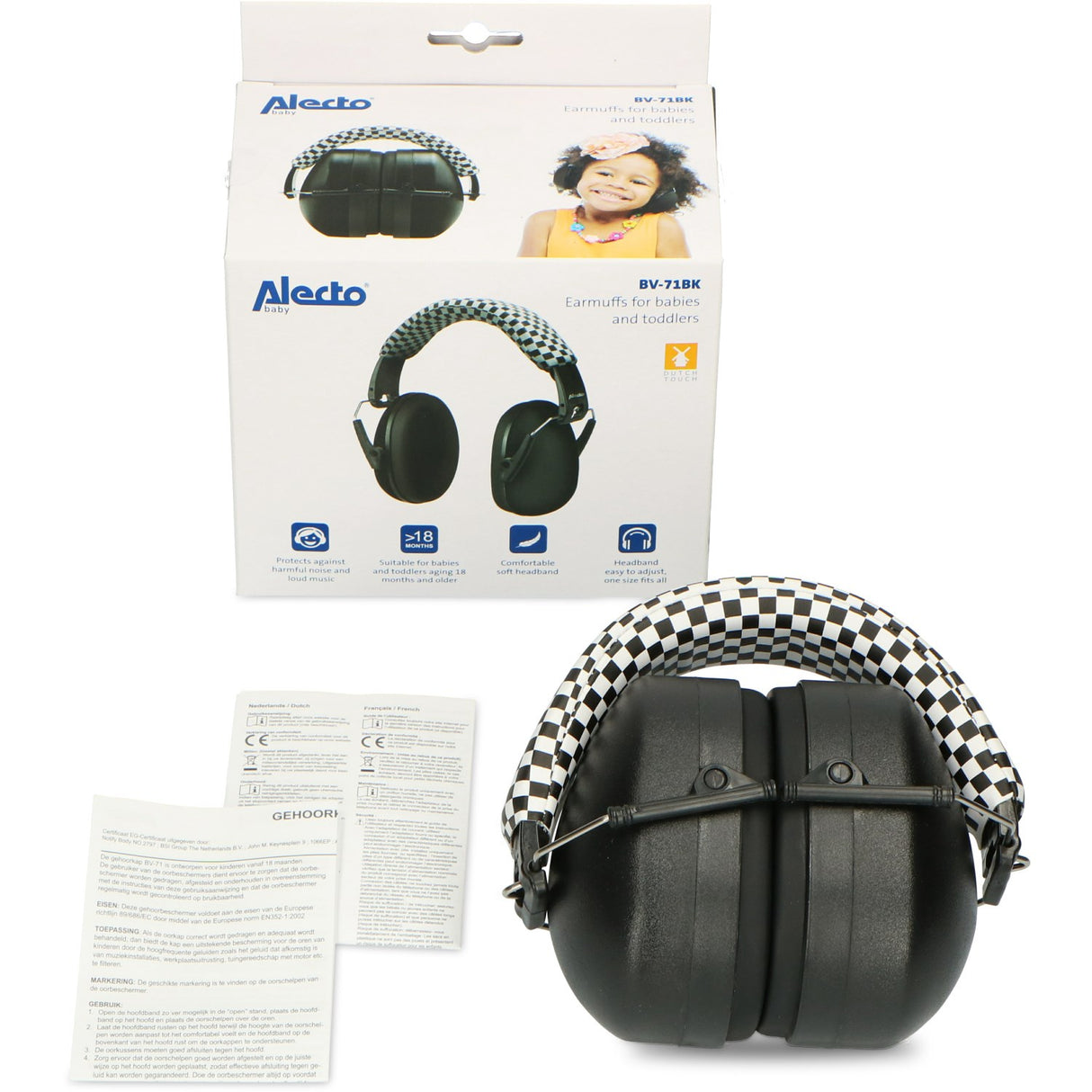 Alecto Black Earmuffs For Children