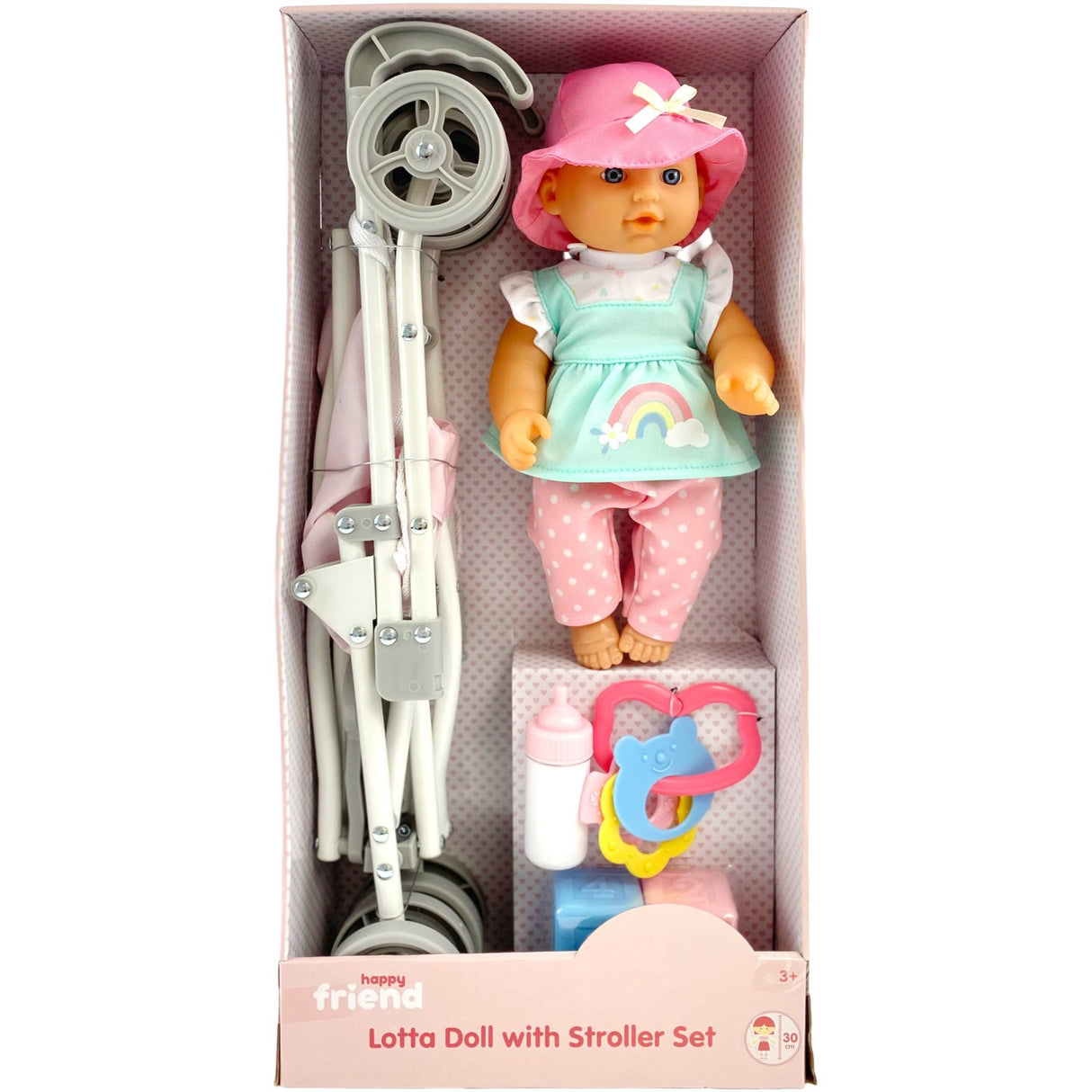 Happy Friend Lotta Doll 30 Cm With Stroller Set