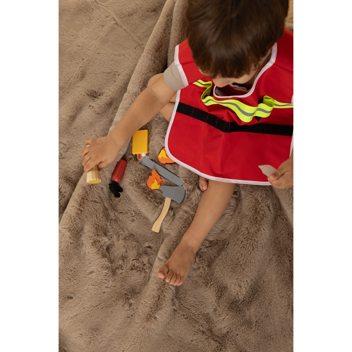 Dantoy Fireman Set Wood In Gift Box 10 Pieces