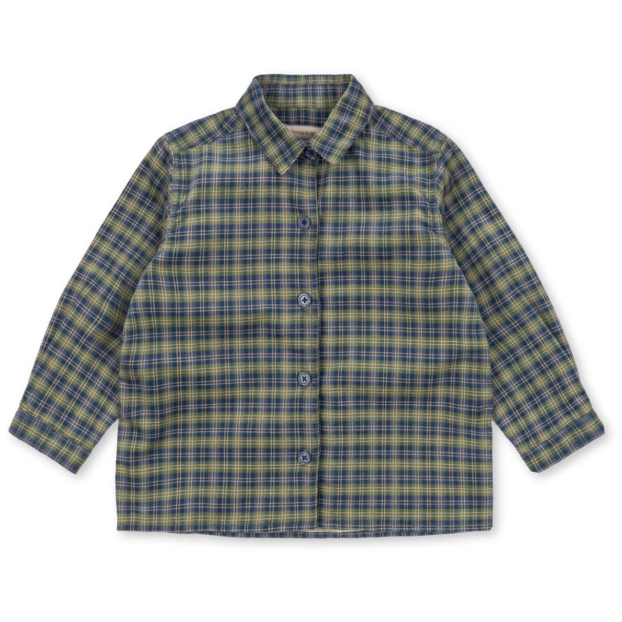 Konges Sløjd Laurel Blue Check Cara Ls Shirt GOTS