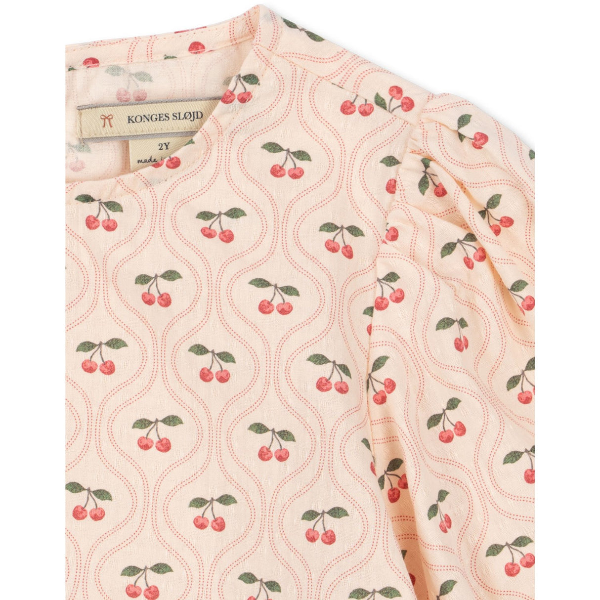 Konges Sløjd Cherry Pink Motif Cianna Blouse GOTS