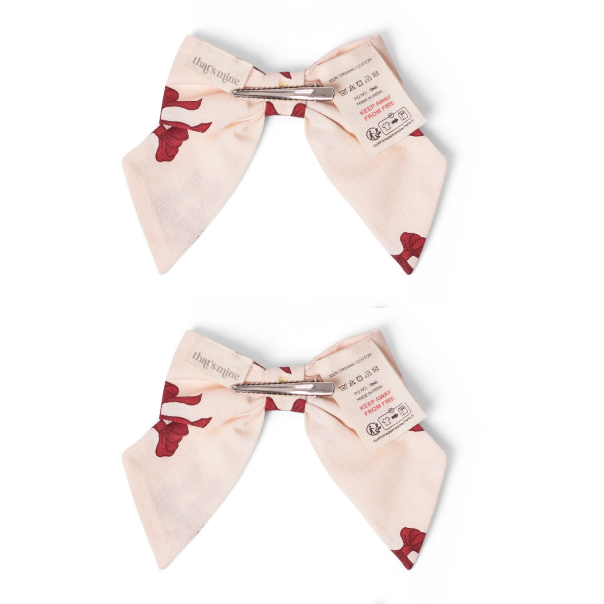 That's Mine Rouge Boucle Tori Hair Bow Clips - 2 Pack