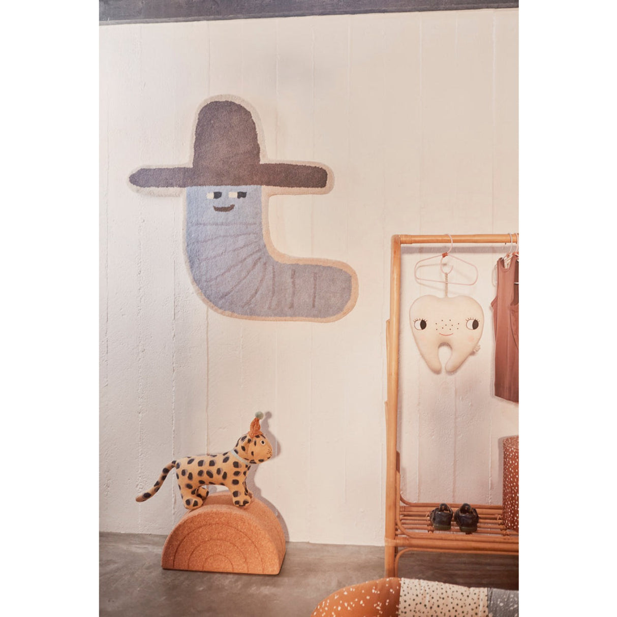 OYOY Nature Cork Step Stool Rainbow