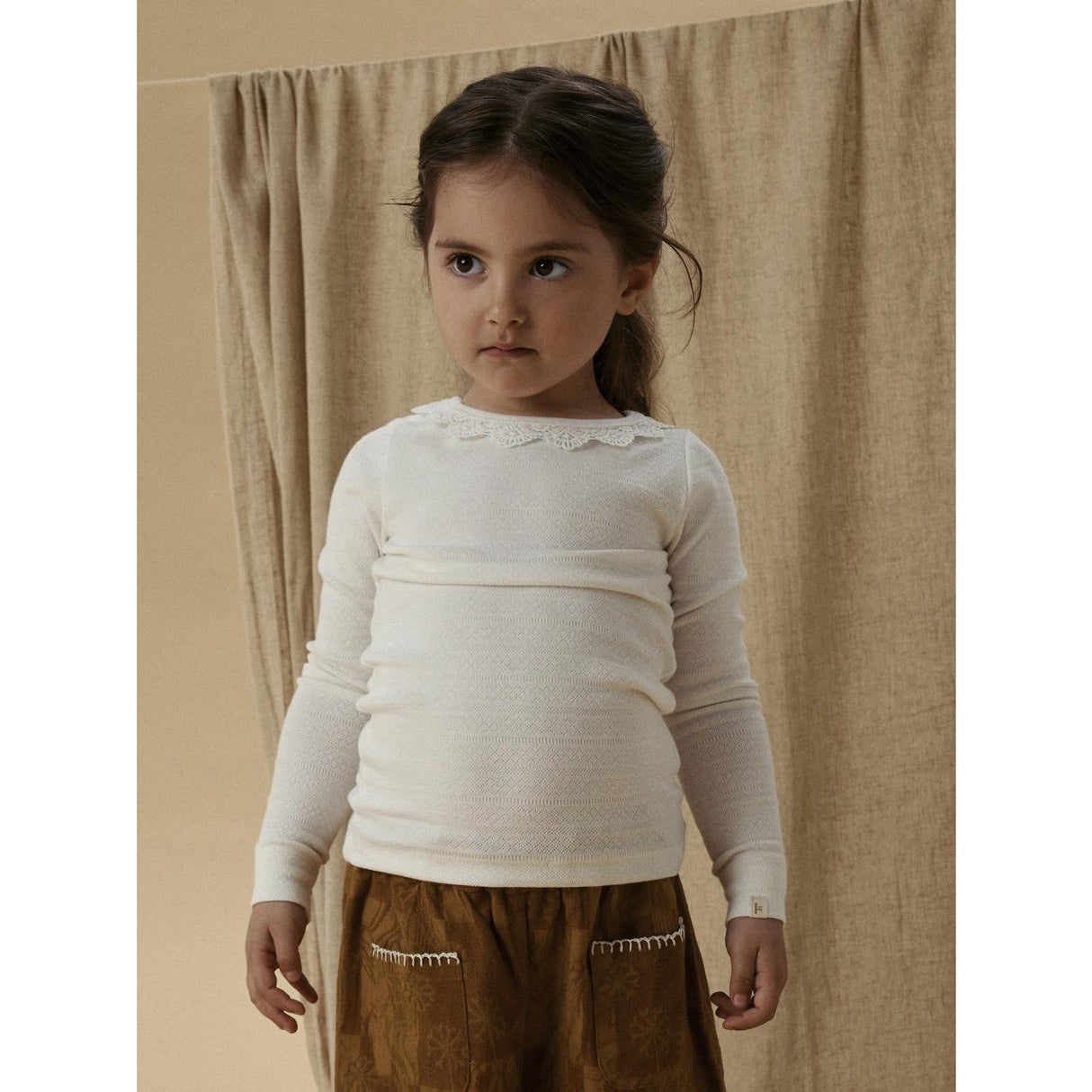 Lil'Atelier Coconut Milk Nmftapia Ls Slim Top Lil